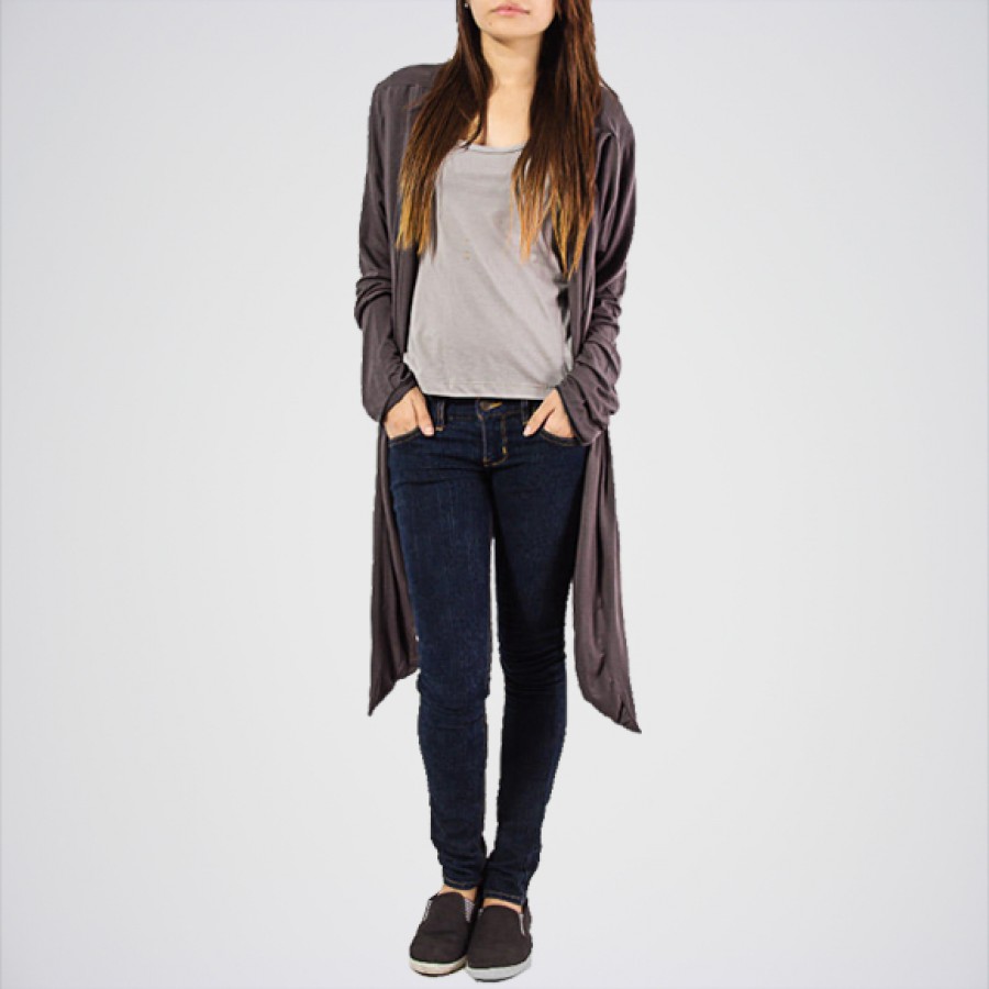 Women's Grey Viscose Cocktail Shrug. MKS-04